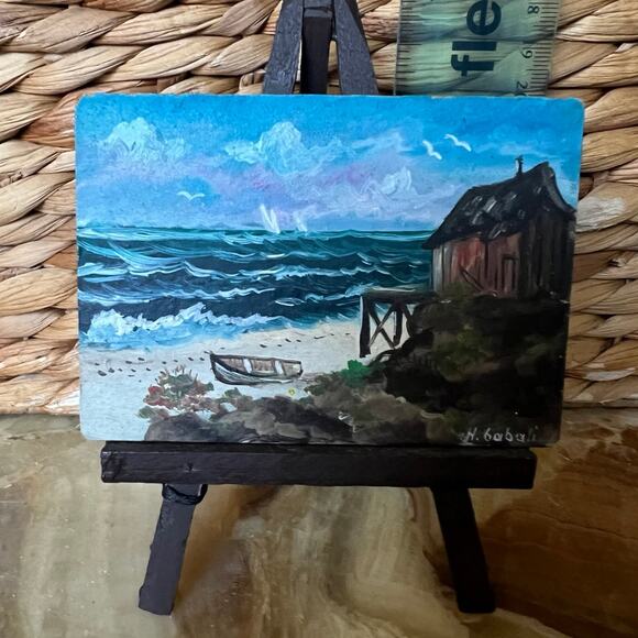 4” hand painted picture & aisle - Picture 1 of 6